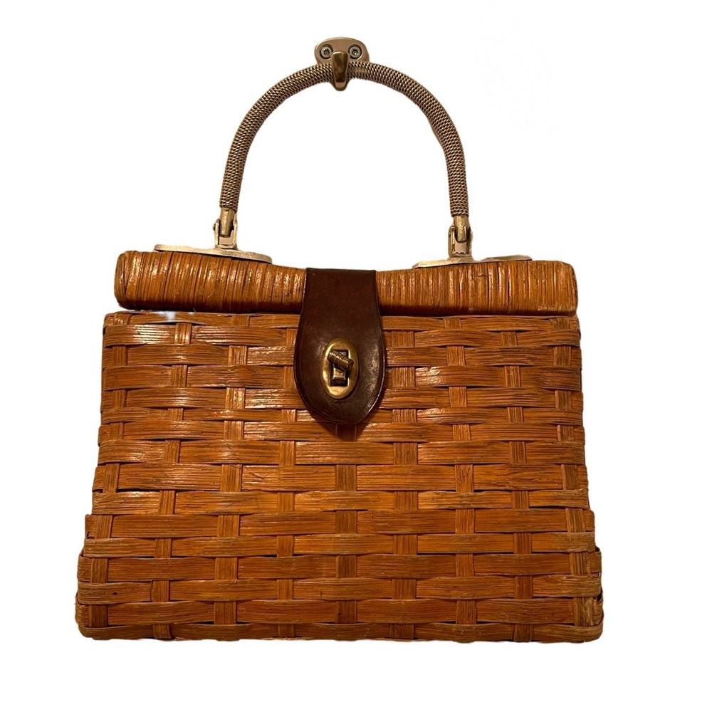 Vintage/antique woven statement purse